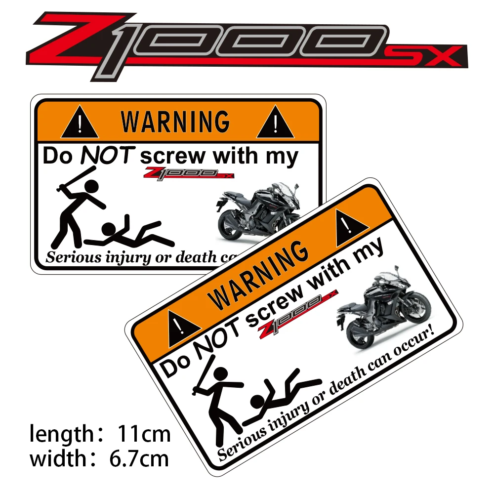 

KODASKIN Motorcycle Cheap 2D Creative Warning Sticker Decal for Z1000sx