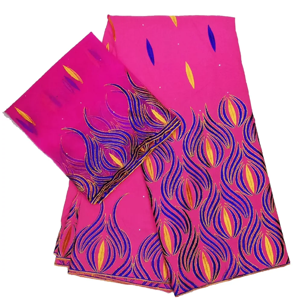 Африканская 5 ярдов швейцарская вуаль кружева высокого качества и 2 ярда сари