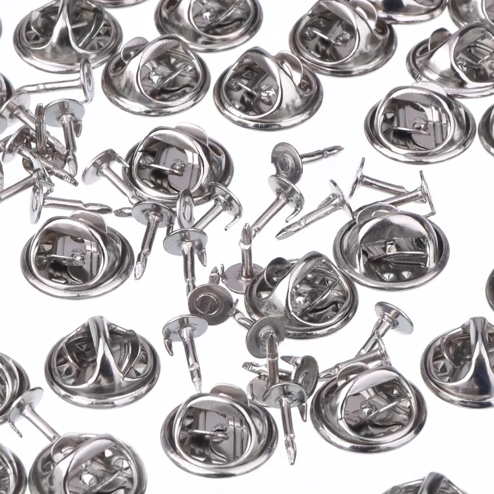 100 пар Серебряные Зажимы бабочки для ювелирных изделий|pin back|jewelry makingbutterfly clutch |