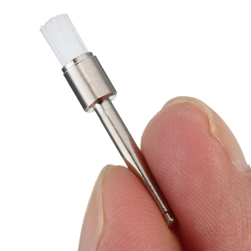 100 шт./кор. зубные белые нейлоновые полировальные проточенные кисти плоский тип