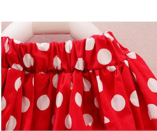 Комплекты одежды для маленьких девочек летняя рубашка + кружевная юбка одежда