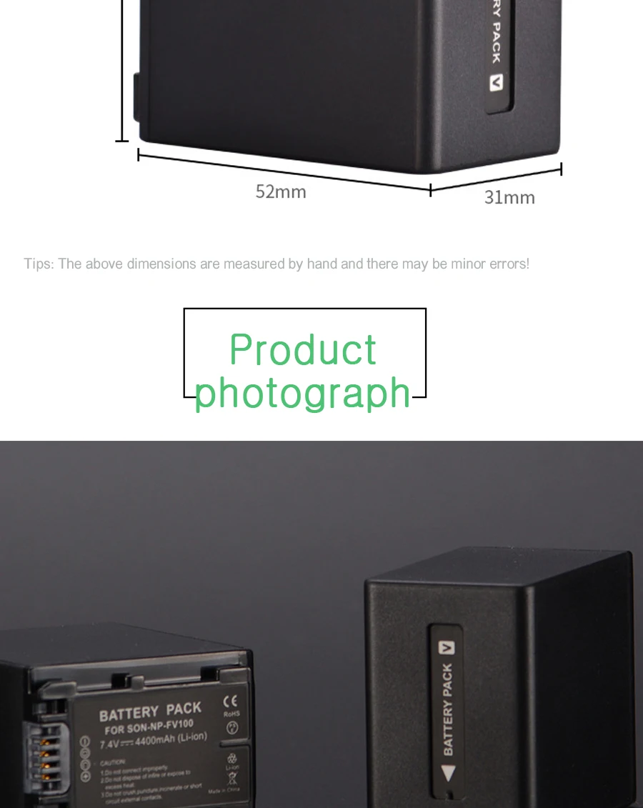 4400 мА/ч, NP-FV100 NP FV100 NPFV100 цифровой литий-ионная Батарея для sony DCR-SR15 SR21 SR68 SR88 SX15 SX21 SX44 SX45 Камера батареи