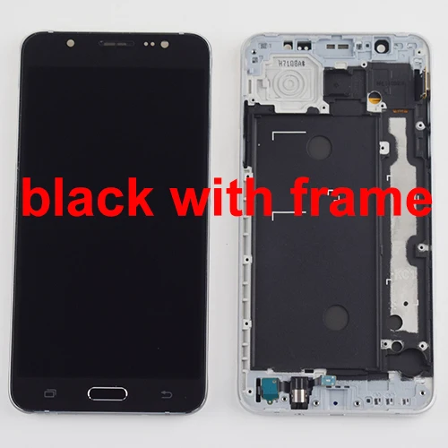 Для samsung J7 дисплей сенсорный экран дигитайзер в сборе для samsung J710F ЖК-дисплей J710 J710M J710H J710FN lcd сенсорный - Цвет: Black with frame