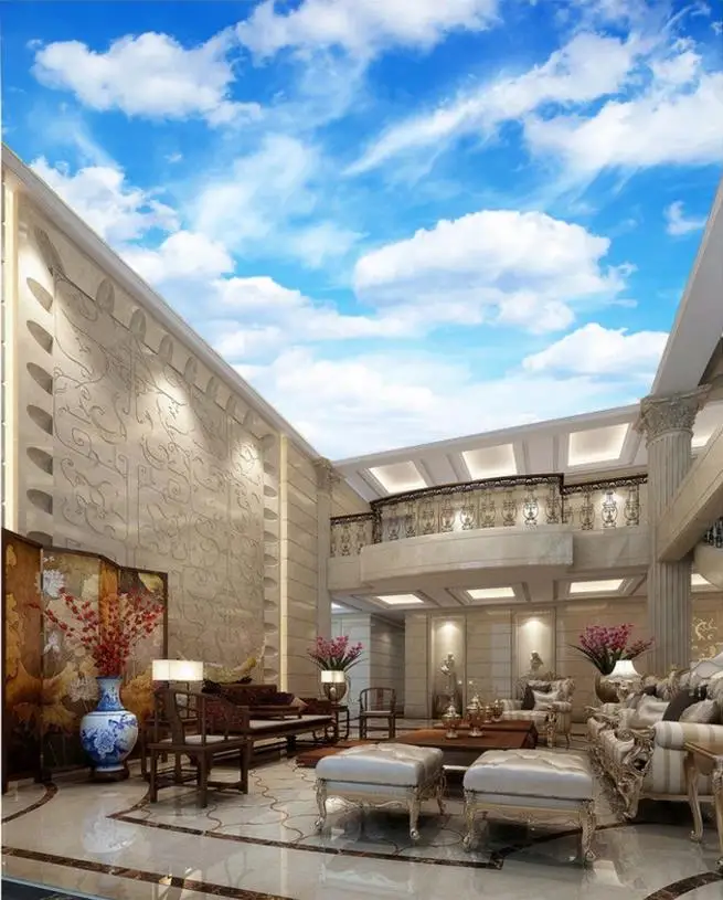 Индивидуальные Потолочные 3d обои белые облака фото Гостиная Спальня потолочные