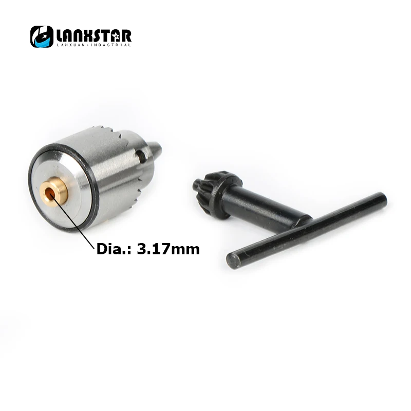 Зажимной ключ Lanxstar Mini JT0 0 3-4 мм с мини-дрелью pcb 1/8 дюйма для двигателя медный вал