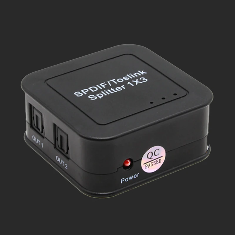 Портативный мини SPDIF TOSLINK разделитель волокон Цифровой оптический 1x3 1 вход 3 выход