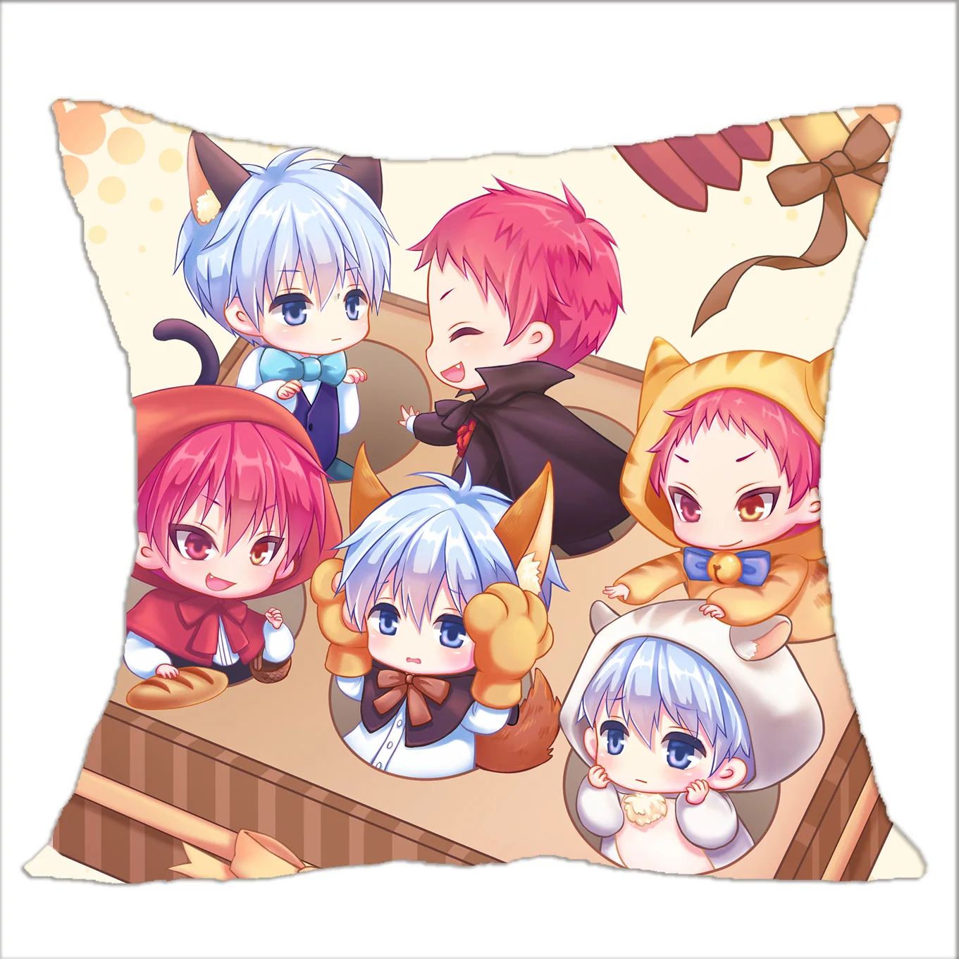 Аниме цельная квадратная наволочка Чехлы модные японские Мультяшные фигура