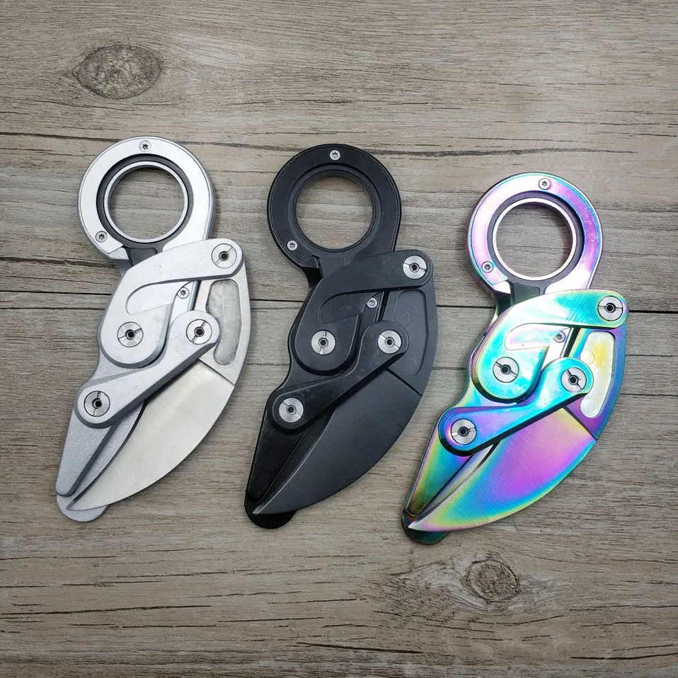 Прямая поставка, складной карманный нож karambit CSGO из нержавеющей стали, портативный механический тактический нож-коготь, инструмент для повседневного использования