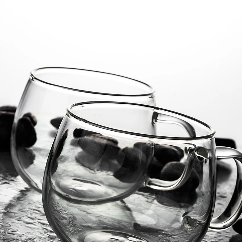 Стеклянная кофейная чашка термостойкая скандинавский минимализм для молока с