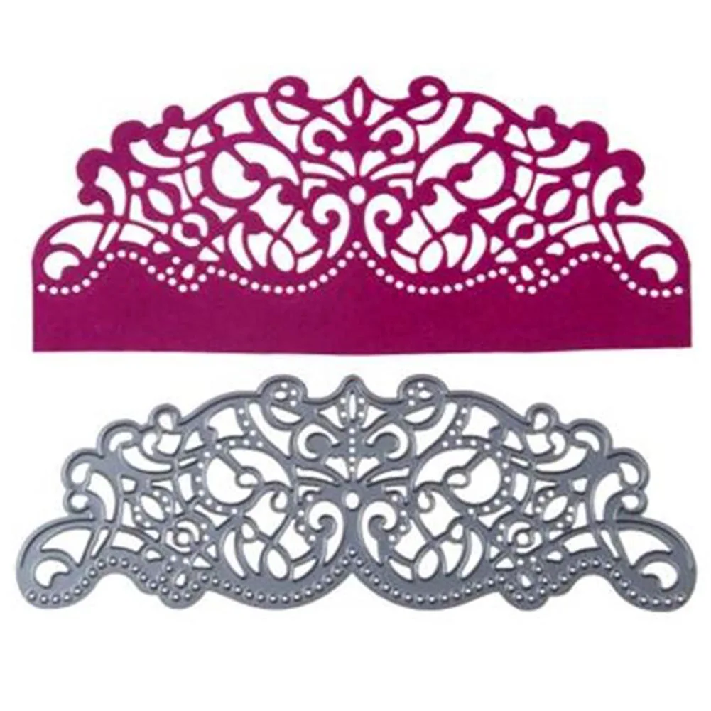 

Making Scrapbook Greeting Card Decor Lace Hollow Frame Metal Cutting Dies Stencil Frame Embossing Template