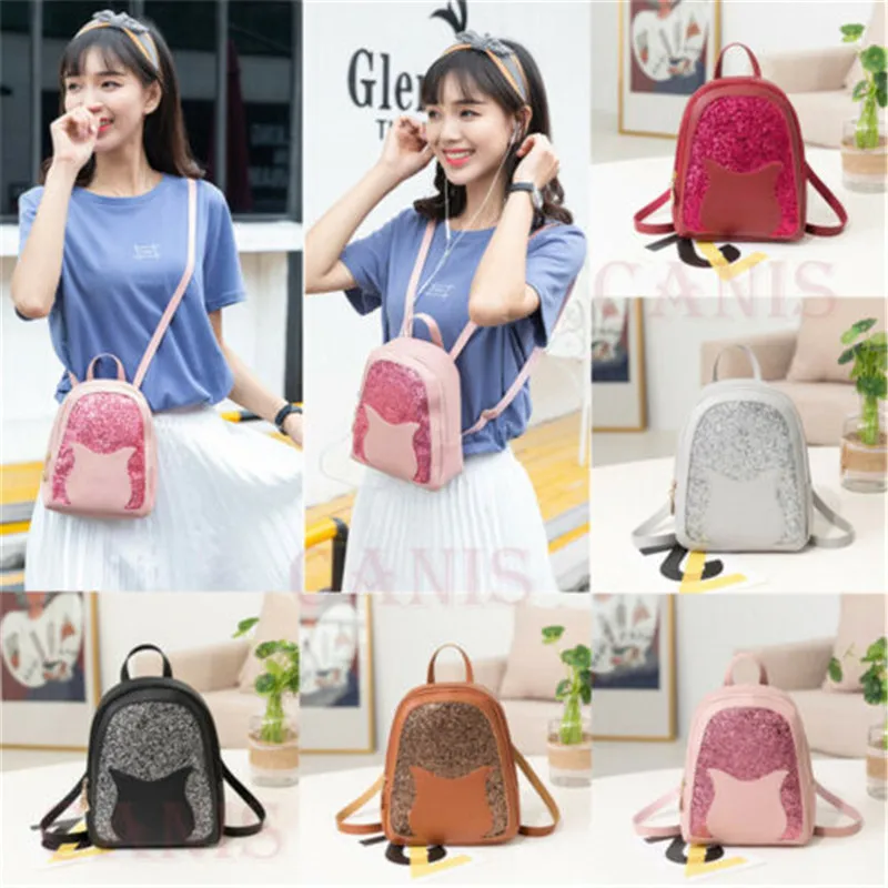 Женский мини-рюкзак из искусственной кожи для девочек Школьный Рюкзак Для