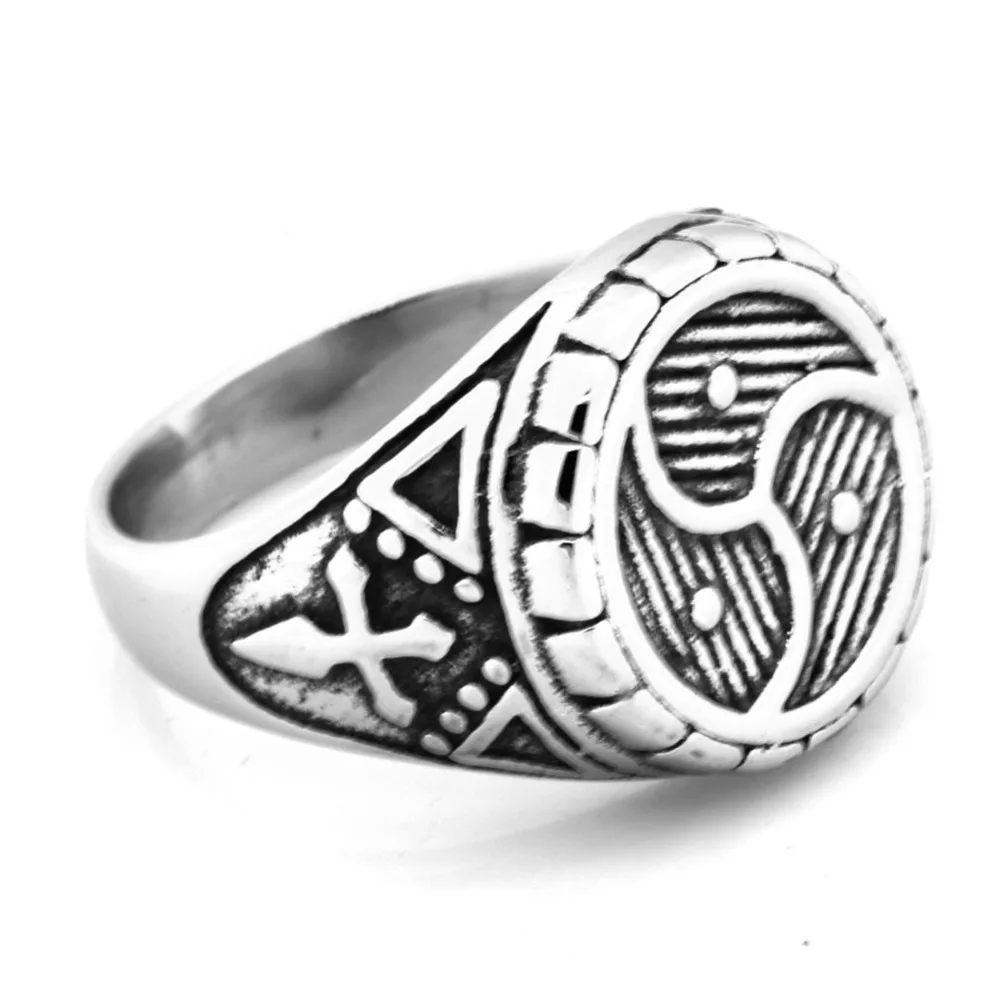 FANSSTEEL ювелирные изделия из нержавеющей стали крест TRIAD TRISKELE Ирландия swirl Ветер колесо кольцо FSR20W54