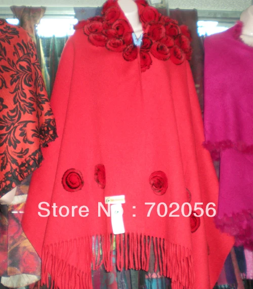 Роскошный однотонный шерстяной кроличий мех розы палантин шаль саронги хиджабы