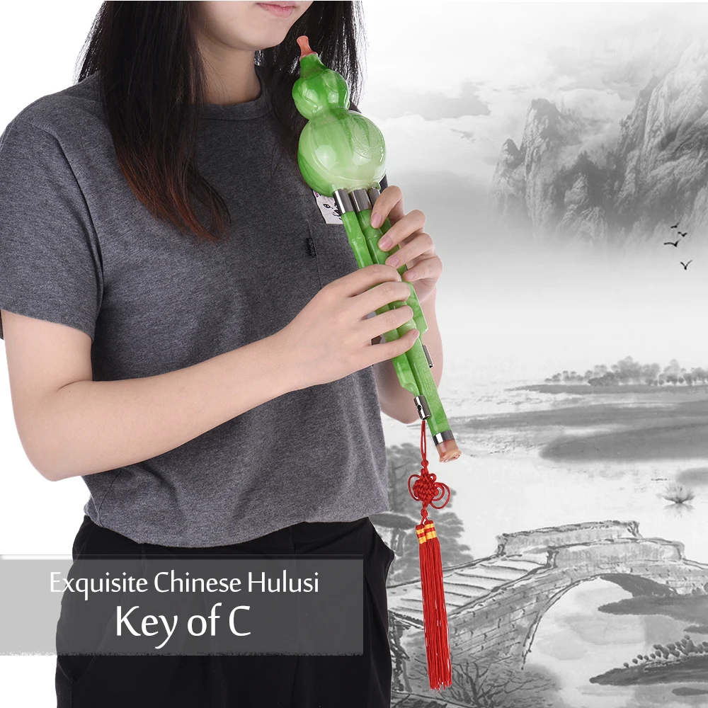 C Key Hulusi Традиционный китайский ручной работы флейта Тыква кукурбит флейта Этническая музыкальный духовой инструмент