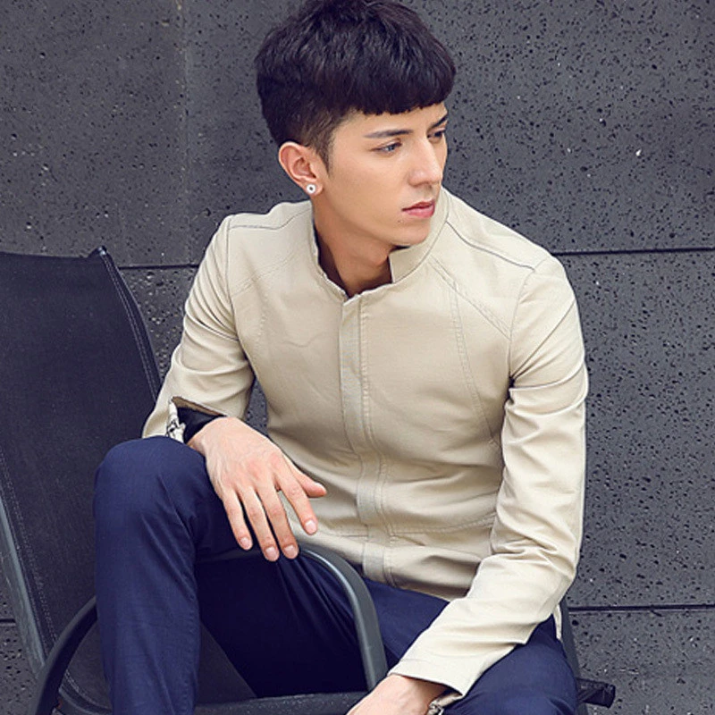 Мужская повседневная куртка на молнии однотонная хлопковая Осень зима 2020|brand men