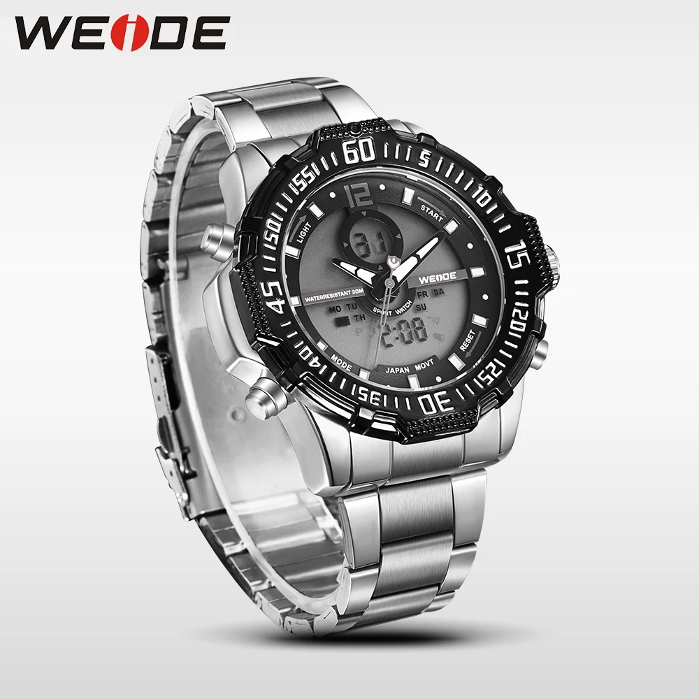 Weide Роскошные для мужчин часы кварцевые контракт в повседневные платье Мода