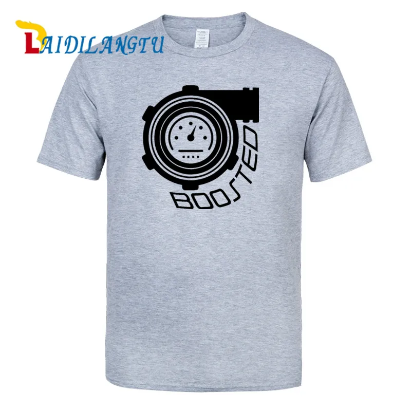 Новая модная футболка из хлопка для мужчин с турбонаддувом забавным принтом