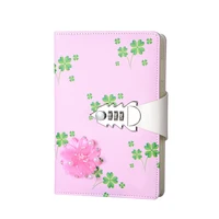 new arrive a5 diary book notepad with combination lock pen holder and card slots 150x215mm tpn132