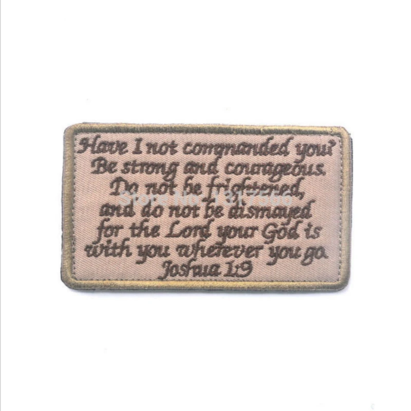 Вышитая эмблема библейские поговорки вышитые нашивки военные тактические