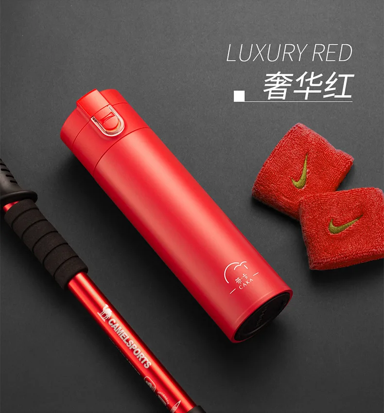 red CAKA 500 мл Термос SUS316 из нержавеющей стали с двойными стенками, Термокружка, Вакуумная чашка, Термокружка для школы, домашнего чая, кофе, цветная - Цвет: red
