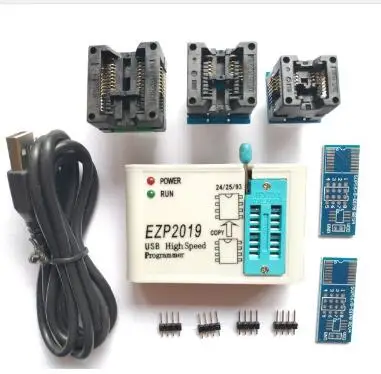 EZP2019+ высокоскоростной USB SPI программатор поддержка 24 25 93 EEPROM Флэш-микросхемы биоса могут быть добавлены самостоятельно(24 25 SPI Flash 93 - Цвет: 5 sockets