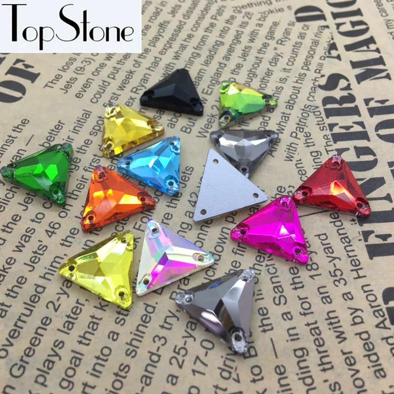 Все Цвета Стекло с украшением в виде кристаллов 3270 Треугольники 150 шт. 16 мм sew On Stone