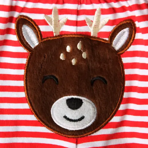 Hot Sale Christmas Clothes Baby Boy Girl Unisex Letter Long Sleeve Bodysuit Jumpsuit Tops Stripe Pants Casual Outfits Set 0-18M | Детская