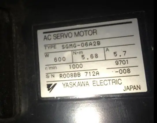 

Servo motor SGMG-06A2B , 90% appearance new ; 3 months warranty ; in stock, fast delivery