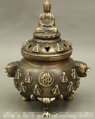 Быстрая доставка 6 &quotТибет буддийская из бронзы Будда Шакьямуни Статуэтка