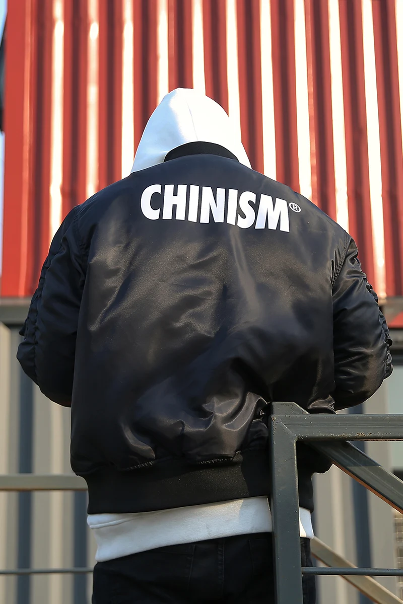 CHINISM зима толстые Ma1 Курточка бомбер пилот анархии верхняя одежда мужские марки