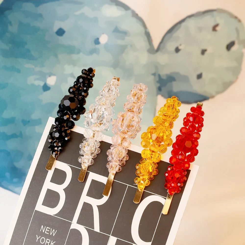 В Корейском стиле украшенное цветами и бусинами заколки цветы в Ретро для волос с