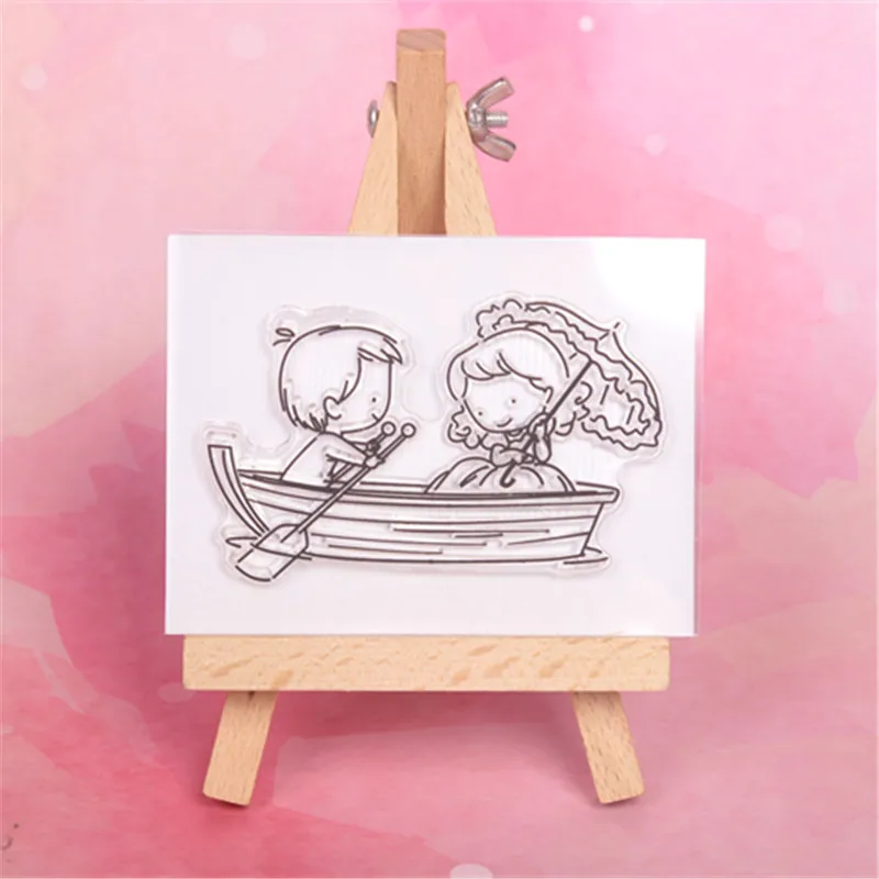Корабль влюбленных прозрачный чистый силикон штамп/печать для DIY