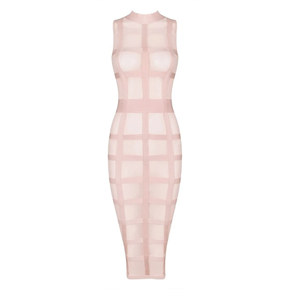 Новинка лета 2021 оптовая продажа бежевые сетчатые сексуальные вечерние платья в