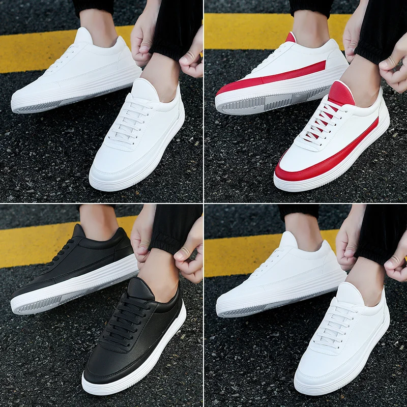 Men PU Shoes Fashion Men's Casual Flats Autumn Sneakers Hombre Deportiva Classic Street Leisure | Обувь