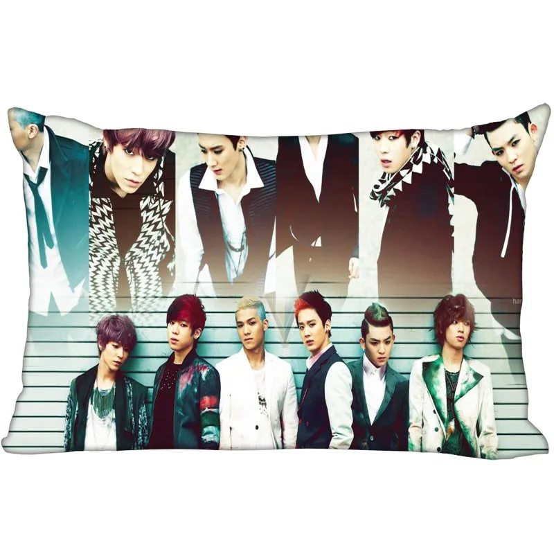 

Популярная наволочка KPOP Teentop, сатиновые наволочки с двусторонним принтом, на молнии