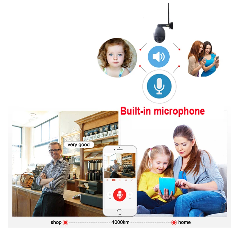 JIENUO 1080 P Wifi камера ip Cctv беспроводная безопасность 2.0mp HD Наблюдение Аудио Инфракрасная камера IPcam Водонепроницаемая домашняя/наружная двухсторонняя