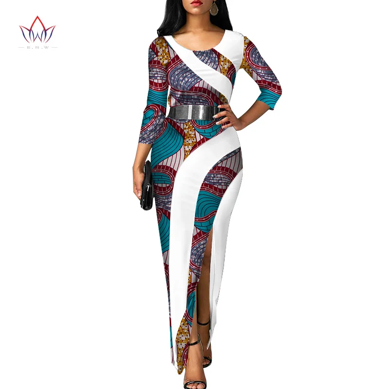 Vestidos африканские женские платья новая мода элегантная африканская одежда Дашики размера плюс сексуальные вечерние платья WY3120