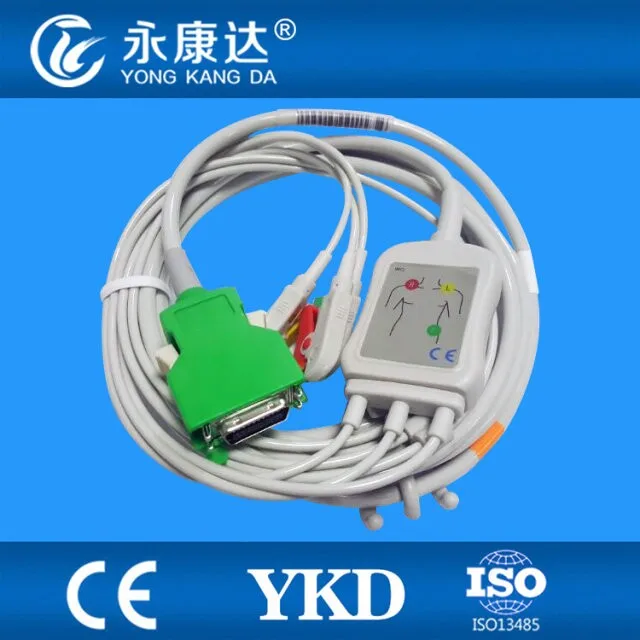 Nihon Kohden Life Scope N OPV 1500K три свинцовых кабеля ЭКГ IEC/Clip 20pins|scope scope|cable ecgcable iec |