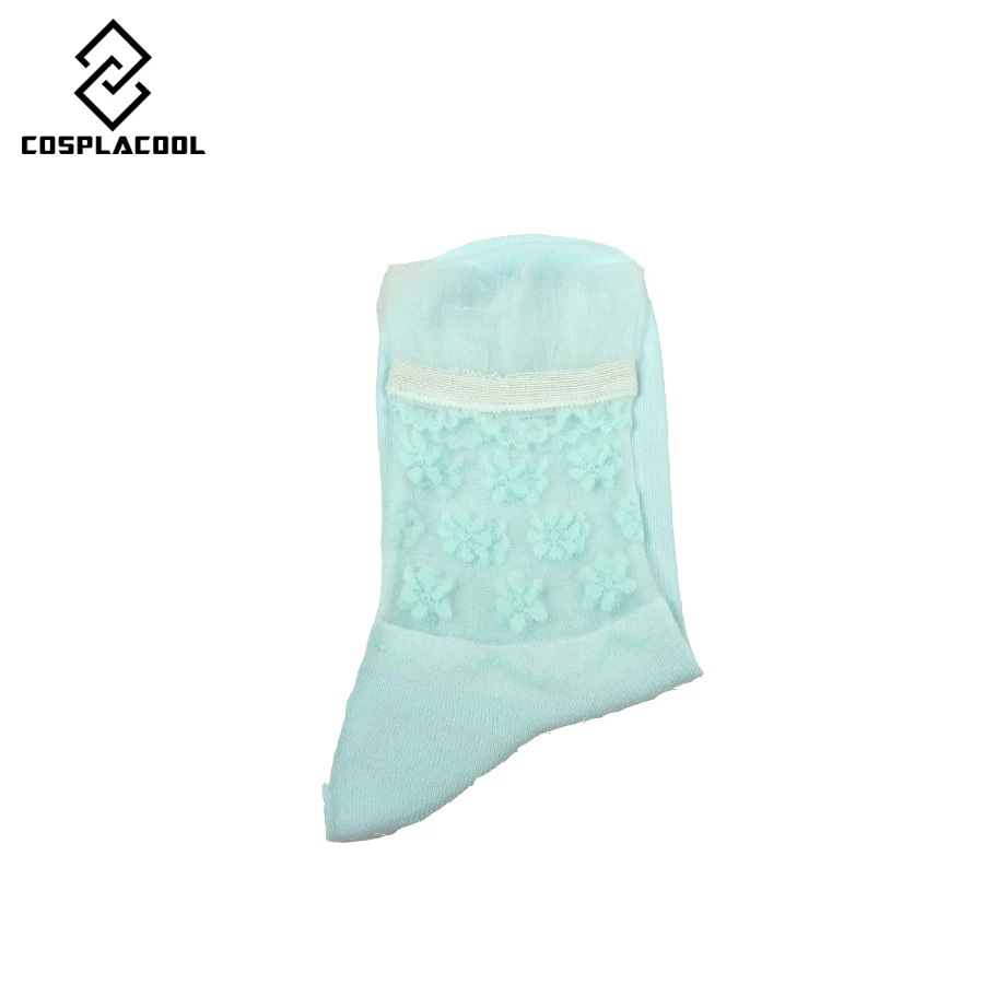 Носки женские прозрачные из шелка и хлопка хорошего качества|calcetines mujer|cotton socks