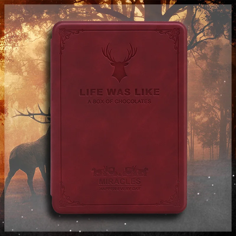 Wine red GAUGGER ультратонкий умный чехол из искусственной кожи для Amazon New Kindle Paperwhite 4 10th Generation - Цвет: Wine red