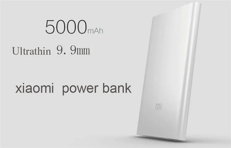 Xiaomi Mi, портативный ультра тонкий 9,9 мм внешний аккумулятор, внешний аккумулятор, зарядное устройство, внешний аккумулятор, повербанк, 5000 мА/ч для сотового телефона