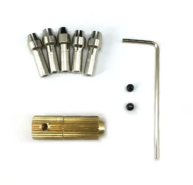 Мини детали для электродрели 5 в 1 зажимы сверла с осью двигателя латунный зажим 2 0