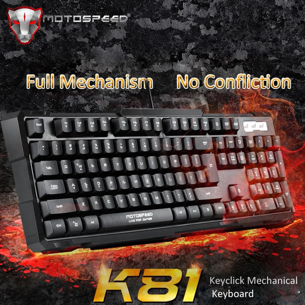 MOTOSPEED K81 механическая клавиатура игровая мультимедийные сочетания клавиш для
