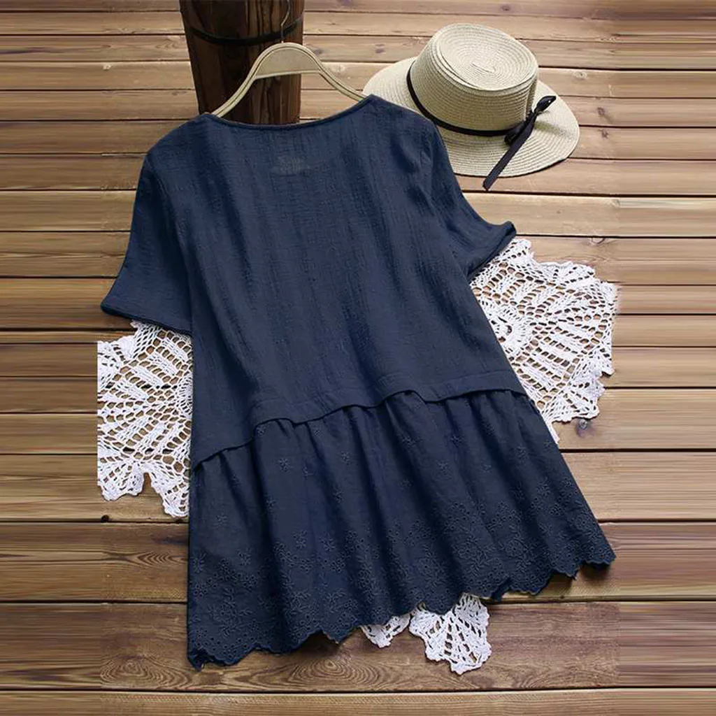 Женское винтажное однотонное платье из хлопка и льна с оборками короткими