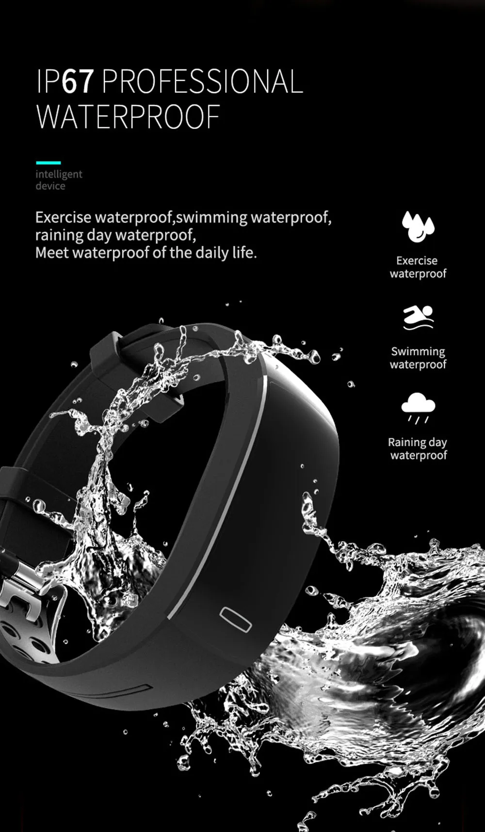 MHKBD PPG ЭКГ браслет кровяного давления IP67 водонепроницаемый смарт-Браслет спортивный шаг мониторинг сердечного ритма наручные часы KBD0020
