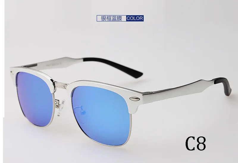 Мужские и женские поляризованные солнцезащитные очки поляризационные в алюминиевой оправе из магниевого