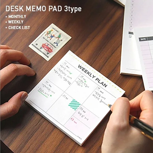 

monthly planner week plan check list stationery memo pad note paper capitales function memo pads decoration smart desk memo pad