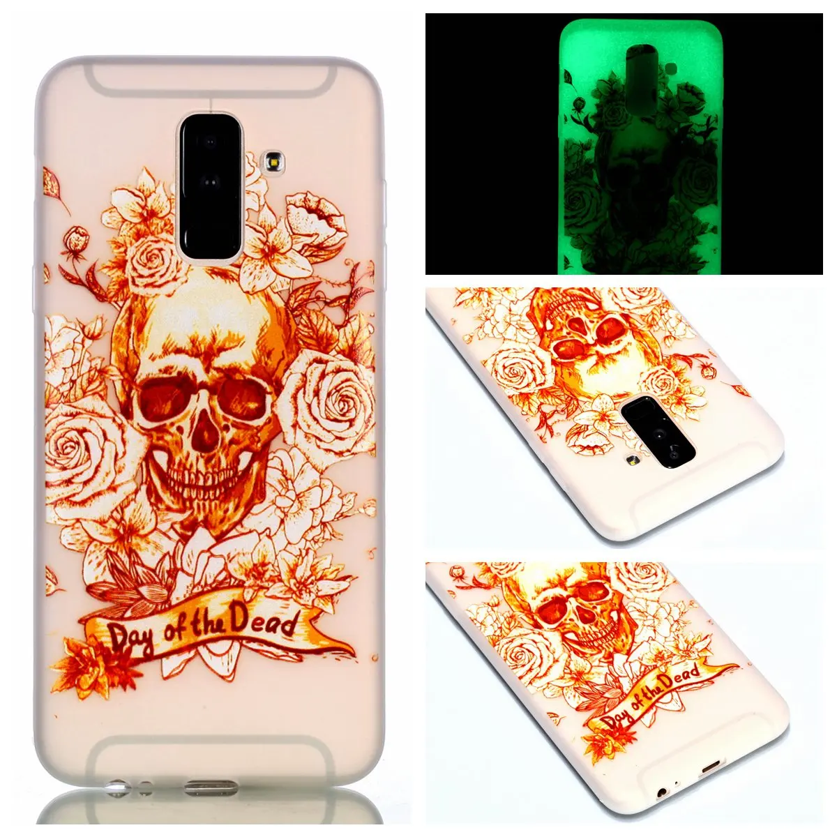 Phone Back Cover For Samsung A8 A6 A 6 8 Plus 2018 Luminous Case Capa Caso Silicone Soft Fundas Sumsung A7 A5 A3 2017 |