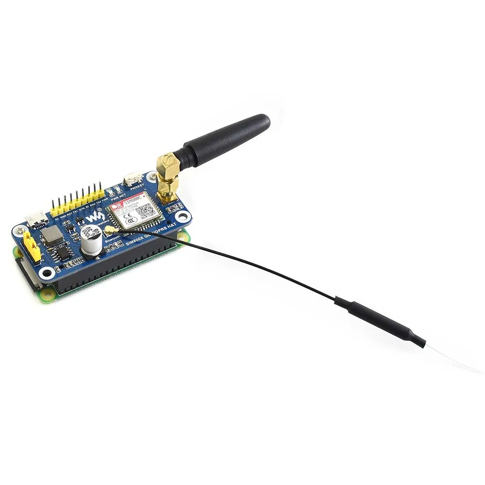 Waveshare GSM/GPRS/Bluetooth HAT для Raspberry Pi на базе SIM800C совместим с 2B/3B/3B +/Zero W|Демонстрационные