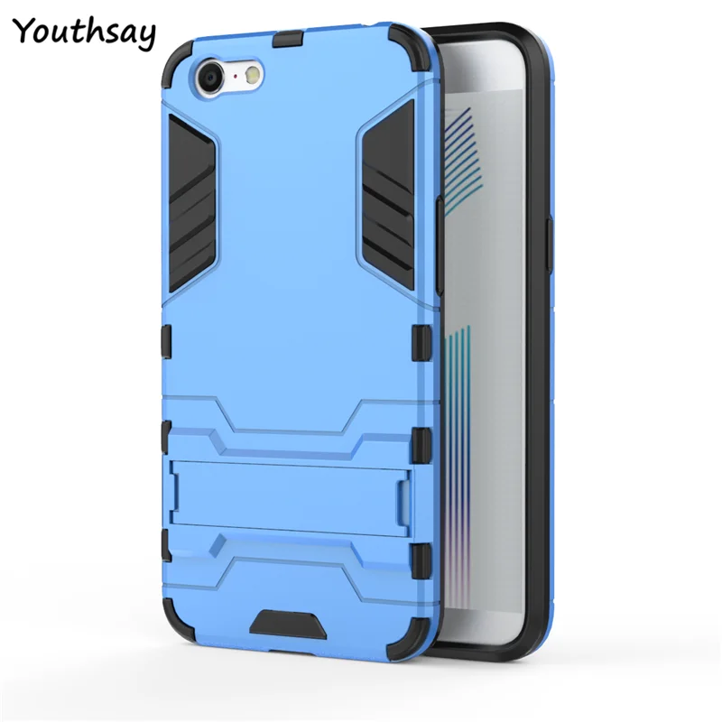 Oppo A71 Case Anti-Knock Robot Phone Stand PE + TPU Cover For Fundas A 71 5.2 inch Shell |